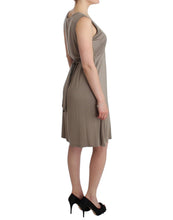 Khaki studded sheath dress Roccobarocco