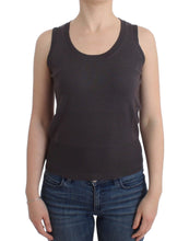 Brown knit tank top John Galliano