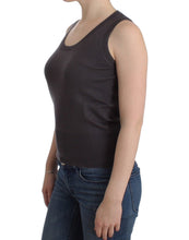 Brown knit tank top John Galliano
