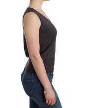 Brown knit tank top John Galliano