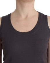 Brown knit tank top John Galliano