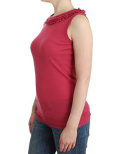 Pink wool knit top John Galliano