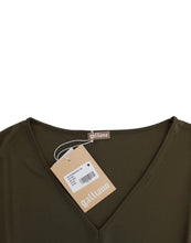 Green shortsleeved blouse top John Galliano