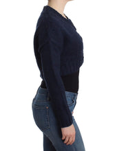 Blue cropped cardigan John Galliano