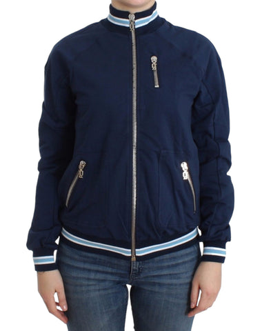 Blue zip cotton cardigan John Galliano