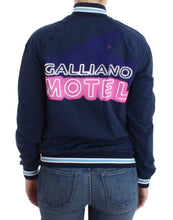 Blue zip cotton cardigan John Galliano