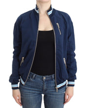 Blue zip cotton cardigan John Galliano