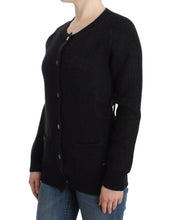 Black wool cardigan John Galliano