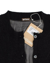 Black wool cardigan John Galliano