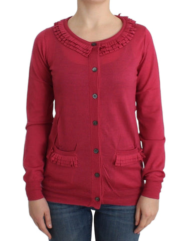 Pink wool cardigan John Galliano