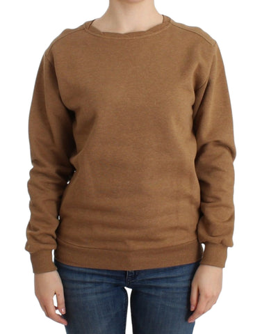 Brown Crewneck Cotton Sweater John Galliano