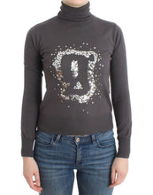 Brown turtleneck cotton sweater John Galliano