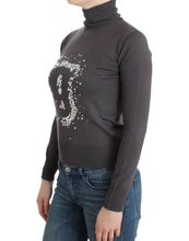 Brown turtleneck cotton sweater John Galliano