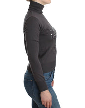 Brown turtleneck cotton sweater John Galliano