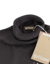 Brown turtleneck cotton sweater John Galliano