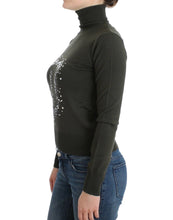 Green wool turtleneck sweater John Galliano