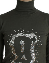 Green wool turtleneck sweater John Galliano