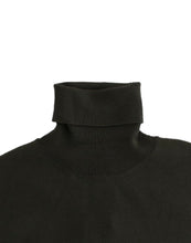Green wool turtleneck sweater John Galliano