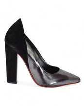 Gray Black Leather Suede Heels Pumps Shoes Cédric Charlier