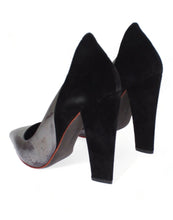Gray Black Leather Suede Heels Pumps Shoes Cédric Charlier