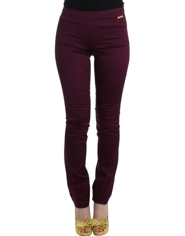 Purple slim fit pants John Galliano