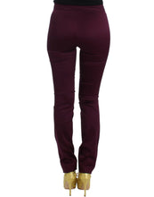 Purple slim fit pants John Galliano