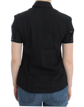 Black cotton shirt top John Galliano