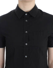 Black cotton shirt top John Galliano