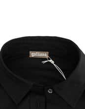 Black cotton shirt top John Galliano