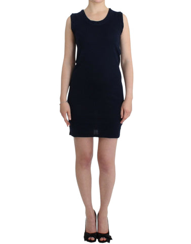 Blue cotton jersey dress John Galliano