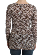 Brown longsleeved lace top Cavalli