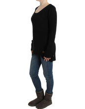 Black knitted wool sweater Cavalli
