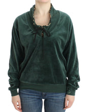 Green velvet cotton sweater Cavalli