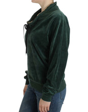 Green velvet cotton sweater Cavalli