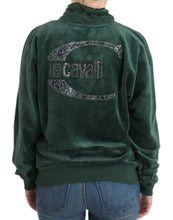 Green velvet cotton sweater Cavalli