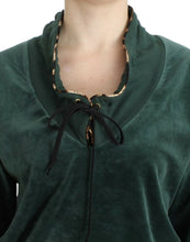 Green velvet cotton sweater Cavalli