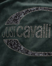 Green velvet cotton sweater Cavalli