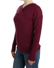 Purple knitted wool sweater Cavalli