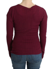 Purple knitted wool sweater Cavalli