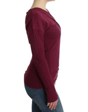 Purple knitted wool sweater Cavalli