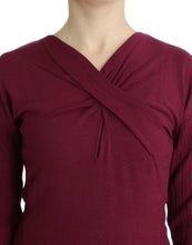 Purple knitted wool sweater Cavalli