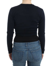 Black cropped wool cardigan Cavalli
