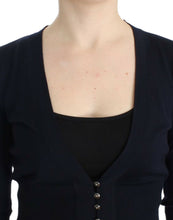 Black cropped wool cardigan Cavalli