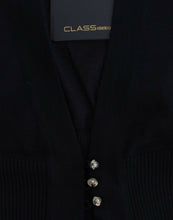 Black cropped wool cardigan Cavalli