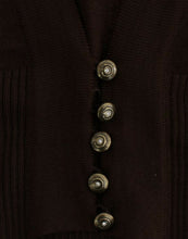 Brown cropped wool cardigan Cavalli