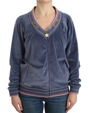 Blue velvet zipup sweater Cavalli