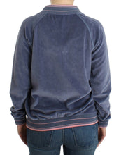 Blue velvet zipup sweater Cavalli