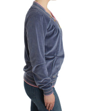 Blue velvet zipup sweater Cavalli