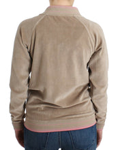 Beige velvet zipup sweater Cavalli
