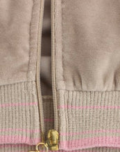 Beige velvet zipup sweater Cavalli